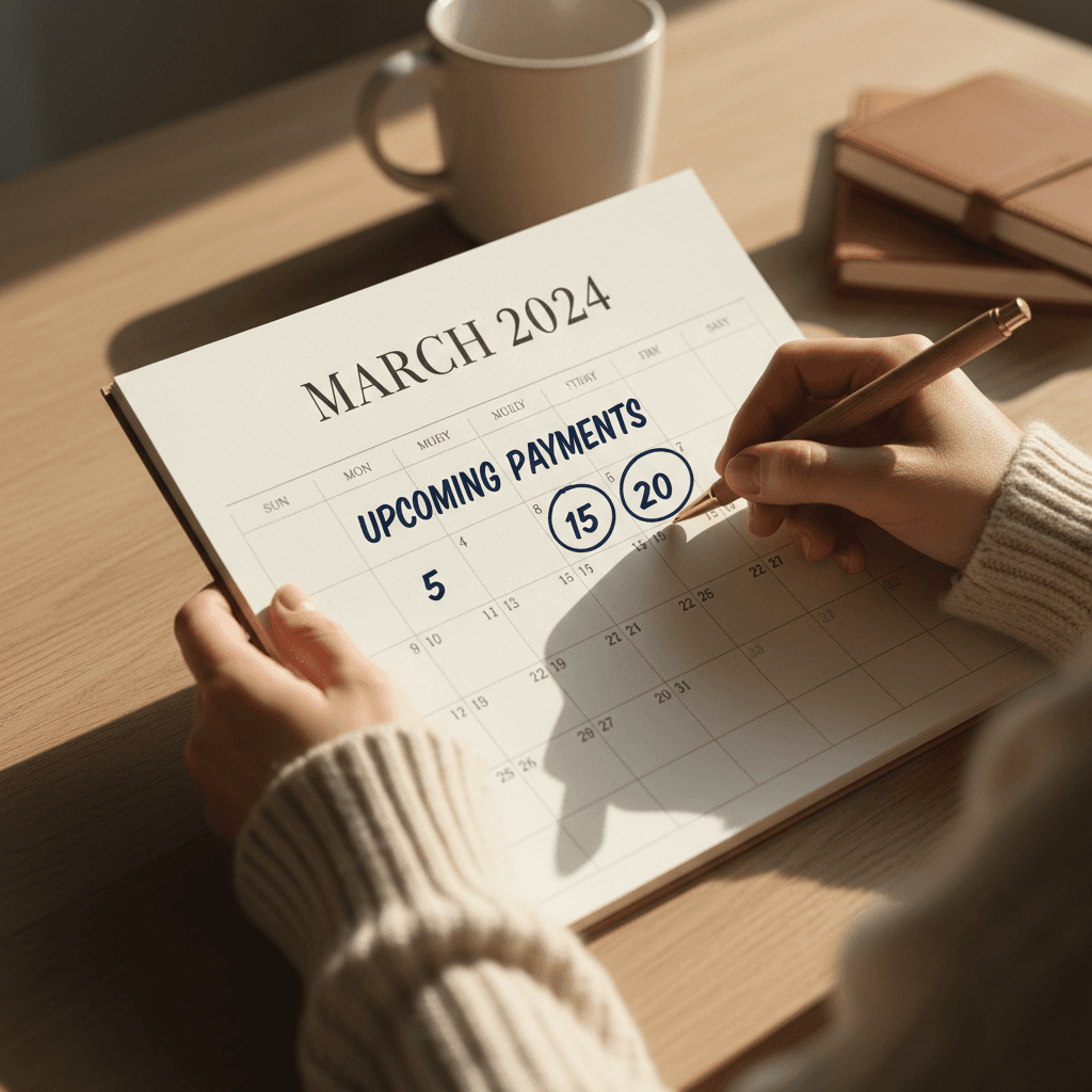 Monthly installment payment planning