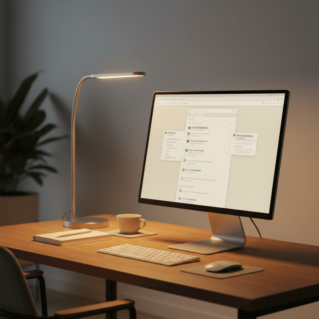 Computer screen displaying email inbox with notifications